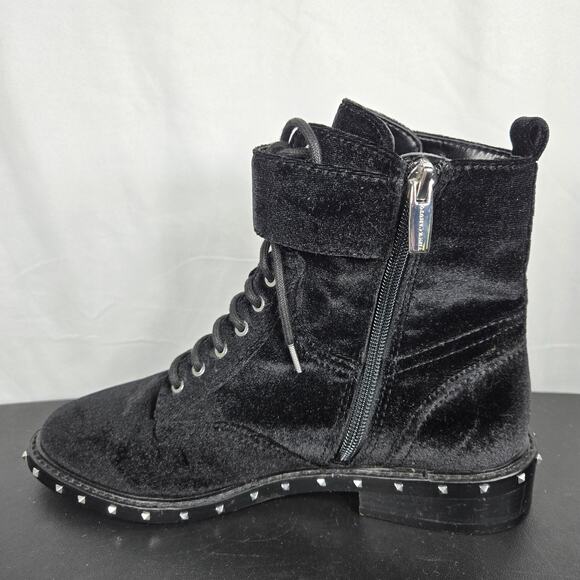 Vince Camuto Talorini Boots Womens 7.5 Black Velvet Studded Ankle Booties Dress - Picture 5 of 13